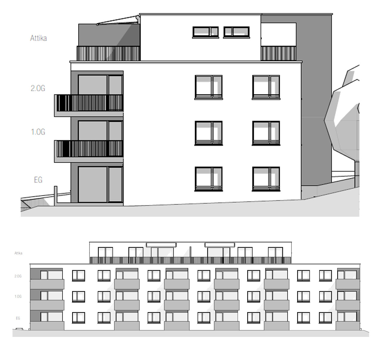 Ansichten Süd West